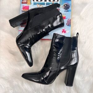 Vince Camuto Shiny Black Heeled Boots